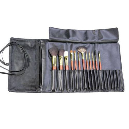 Trousse porte-pinceaux avec 12 pinceaux pros Esthétique