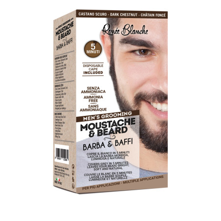 Coloration barbe et moustache Chatain Foncé