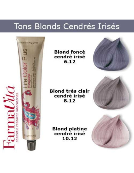 Coloration cheveux FarmaVita - Tons Blonds Cendrés irisés