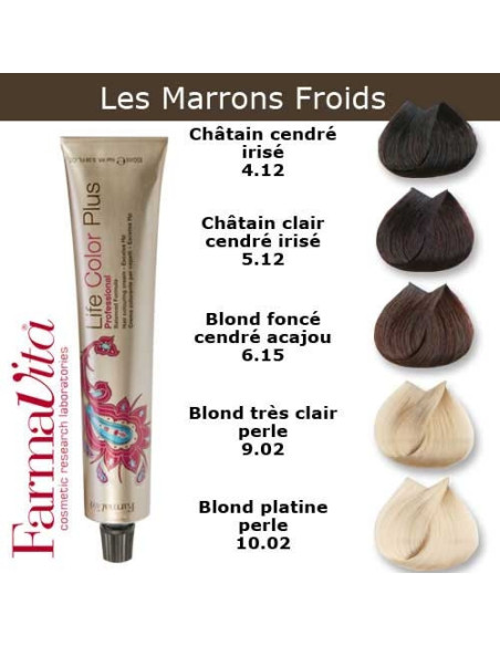 Coloration cheveux FarmaVita - Tons Marron Froids